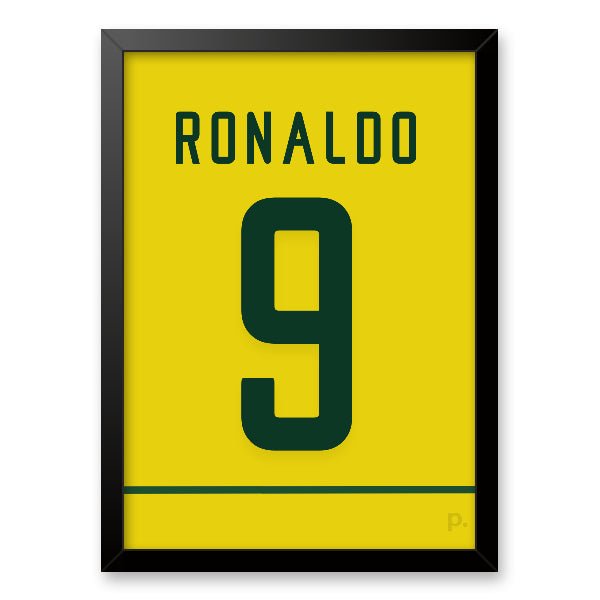 Quadro - Camisa do Brasil - Ronaldo Fenômeno - placar | creative studio