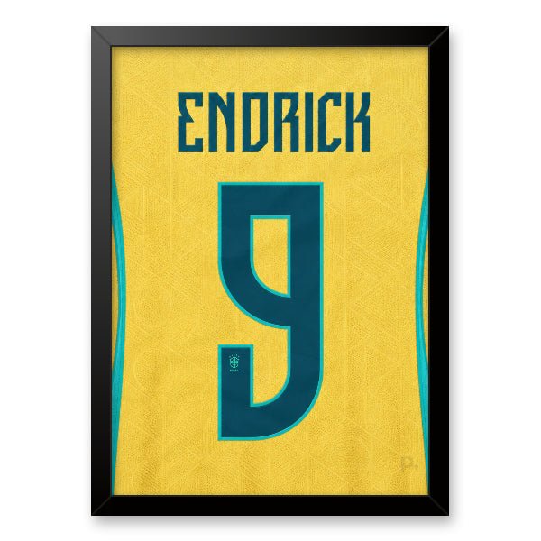 Quadro - Camisa do Brasil - Endrick (9) - placar | creative studio