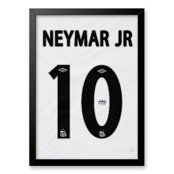 Quadro - Camisa do Santos - Neymar Jr. - placar | creative studio