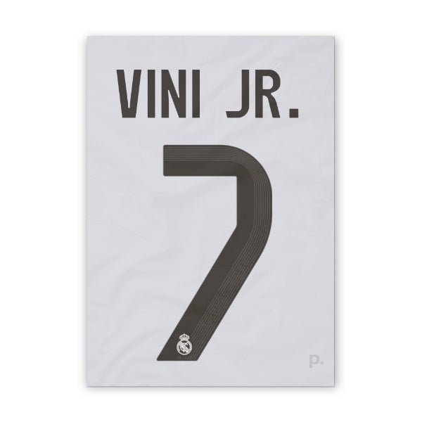 Quadro - Camisa do Real Madrid - Vini Jr. (7) - placar | creative studio