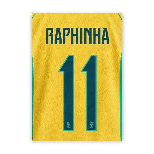 Quadro - Camisa Brasil 1 - Raphinha (11) - placar | creative studio