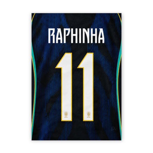 Quadro - Camisa Brasil 2 - Raphinha (11) - placar | creative studio