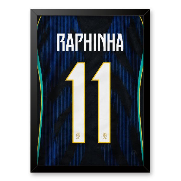 Quadro - Camisa Brasil 2 - Raphinha (11) - placar | creative studio