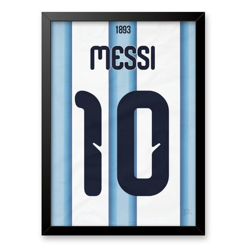 Quadro - Camisa Argentina - Messi (10) - placar | creative studio