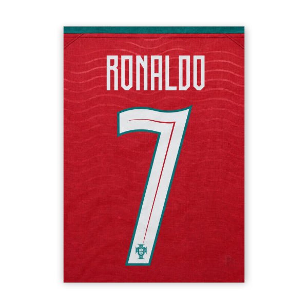 Quadro - Camisa Portugal - Cristiano Ronaldo (7) - placar | creative studio