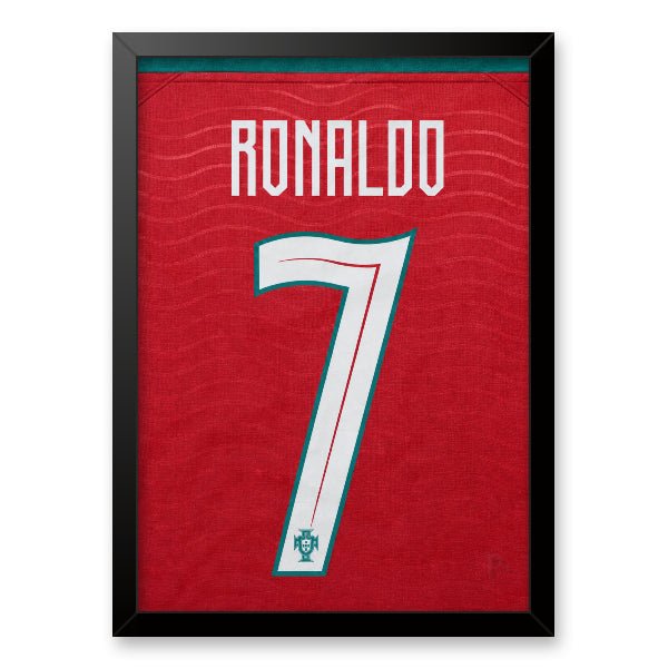 Quadro - Camisa Portugal - Cristiano Ronaldo (7) - placar | creative studio