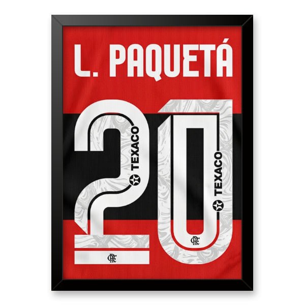 Quadro - Camisa do Flamengo - Lucas Paquetá - placar | creative studio