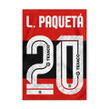 Quadro - Camisa do Flamengo - Lucas Paquetá - placar | creative studio