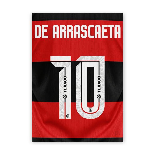 Quadro - Camisa do Flamengo - Giorgian de Arrascaeta (FLA) - placar | creative studio