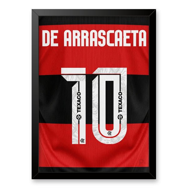 Quadro - Camisa do Flamengo - Giorgian de Arrascaeta (FLA) - placar | creative studio