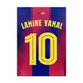 Quadro - Camisa do Barcelona - Lamine Yamal (10) - placar | creative studio