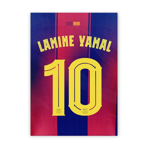 Quadro - Camisa do Barcelona - Lamine Yamal (10) - placar | creative studio