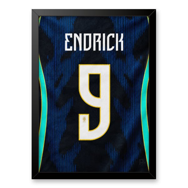 Quadro - Camisa do Brasil (2) - Endrick 9 - placar | creative studio