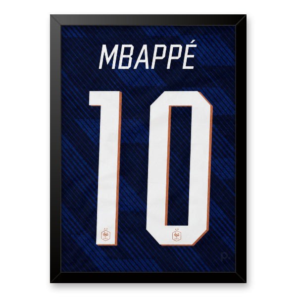 Quadro - França Copa - Mbappé 10 - placar | creative studio