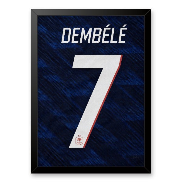 Quadro - Camisa França - Dembelé (7) - placar | creative studio