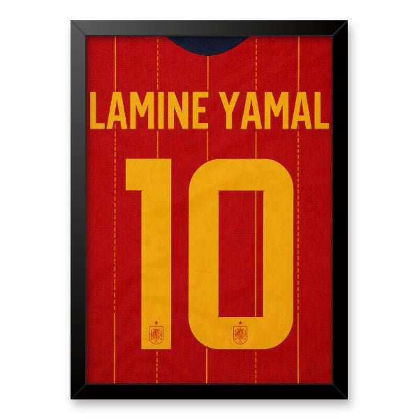 Quadro - Camisa Espanha - Yamal (10) - placar | creative studio