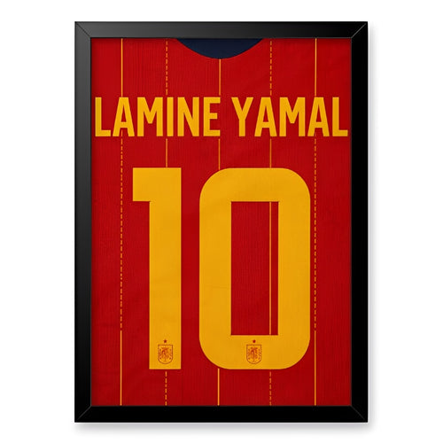 Quadro - Camisa Espanha - Yamal (10) - placar | creative studio