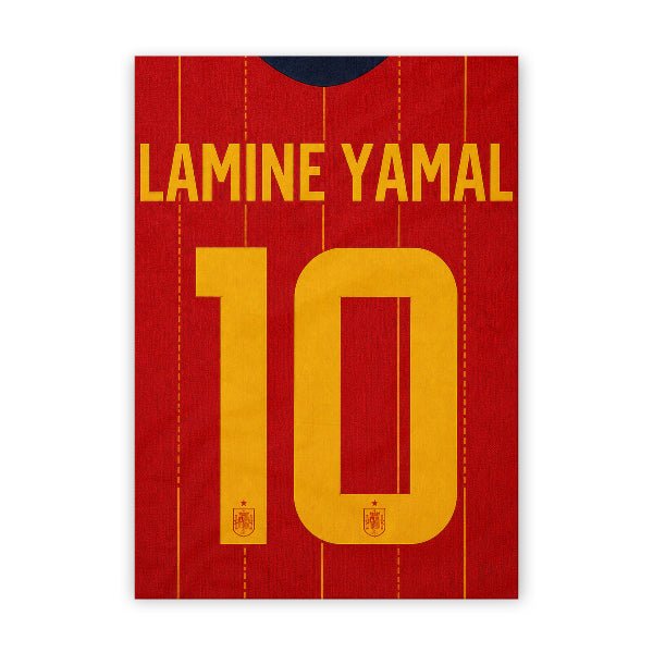 Quadro - Camisa Espanha - Yamal (10) - placar | creative studio