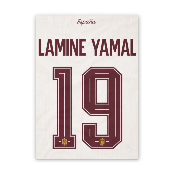 Quadro - Camisa Espanha - Yamal (19) - placar | creative studio