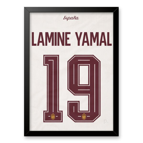 Quadro - Camisa Espanha - Yamal (19) - placar | creative studio