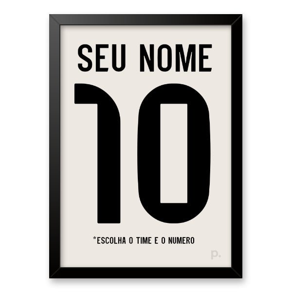 Quadro Camisa de Futebol - Personalizável - placar | creative studio