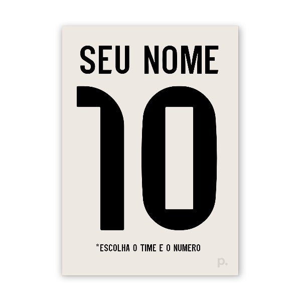 Quadro Camisa de Futebol - Personalizável - placar | creative studio