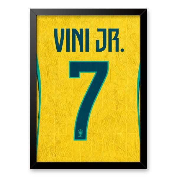 Quadro - Camisa Brasil 1 - Vini Jr. (7) - placar | creative studio