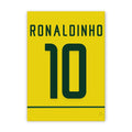Quadro - Camisa do Brasil - Ronaldinho Gaúcho - placar | creative studio